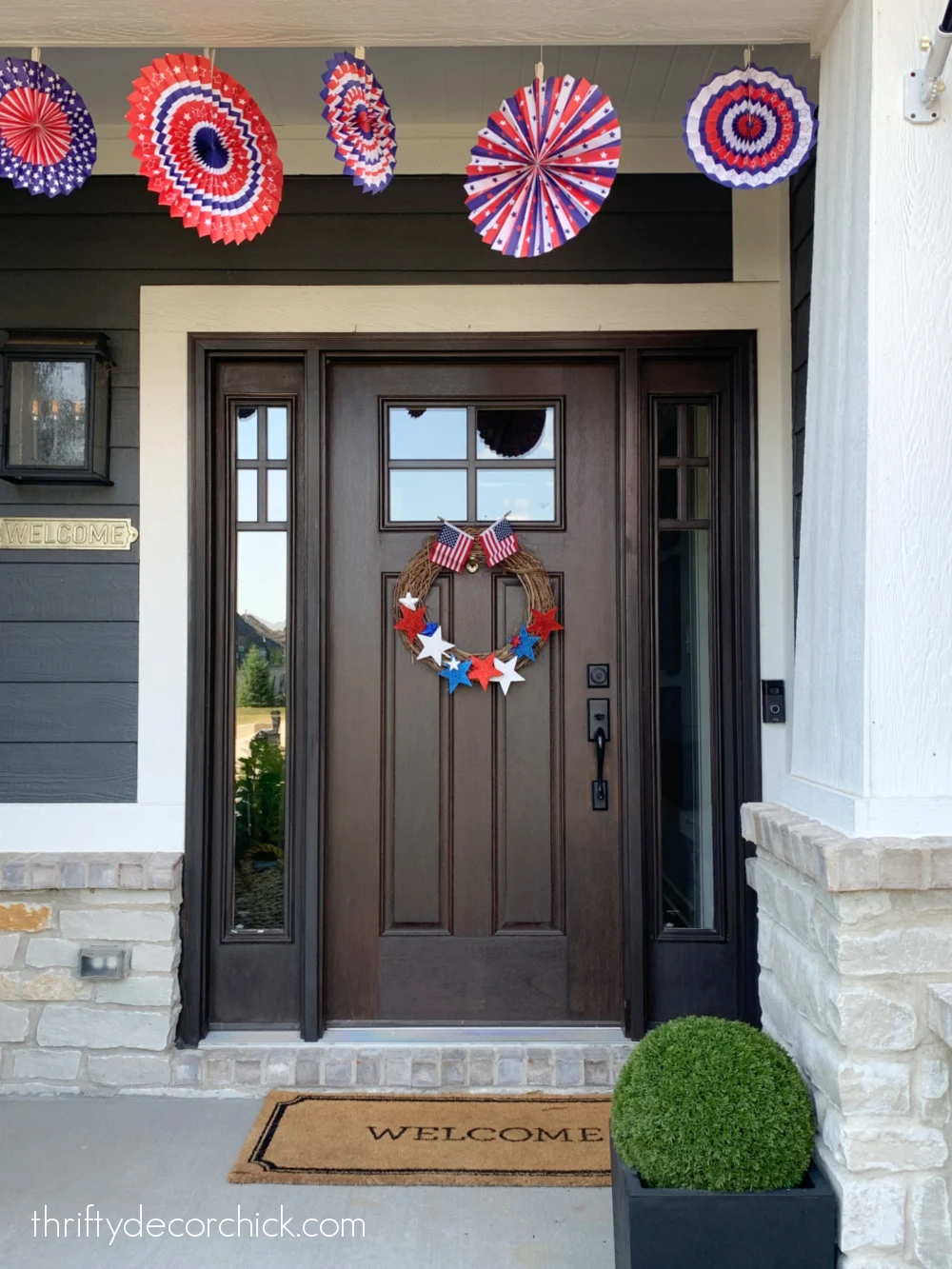 easy 4th of July porch decor